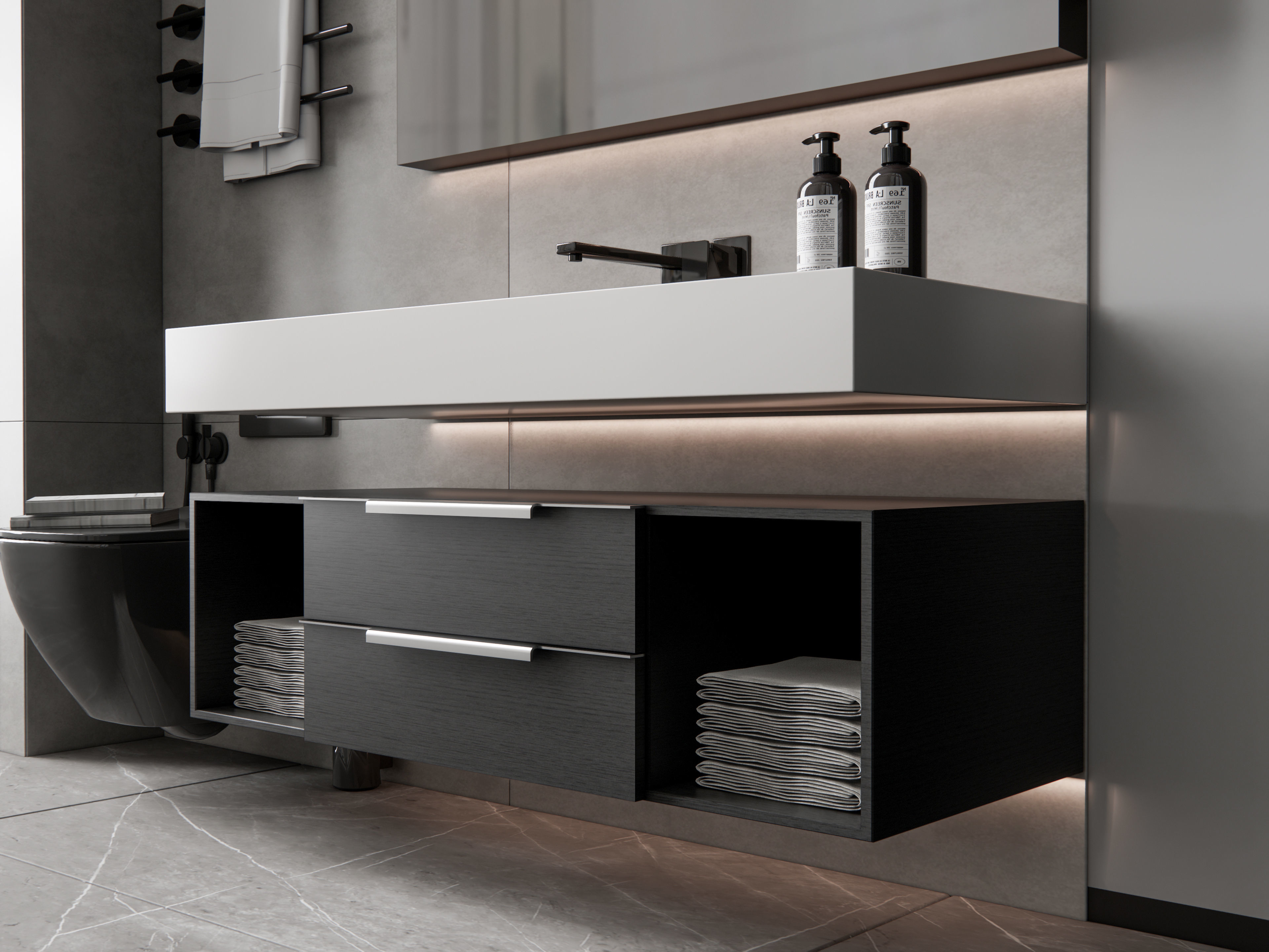 Vanity bathroom set 8 3D model_3