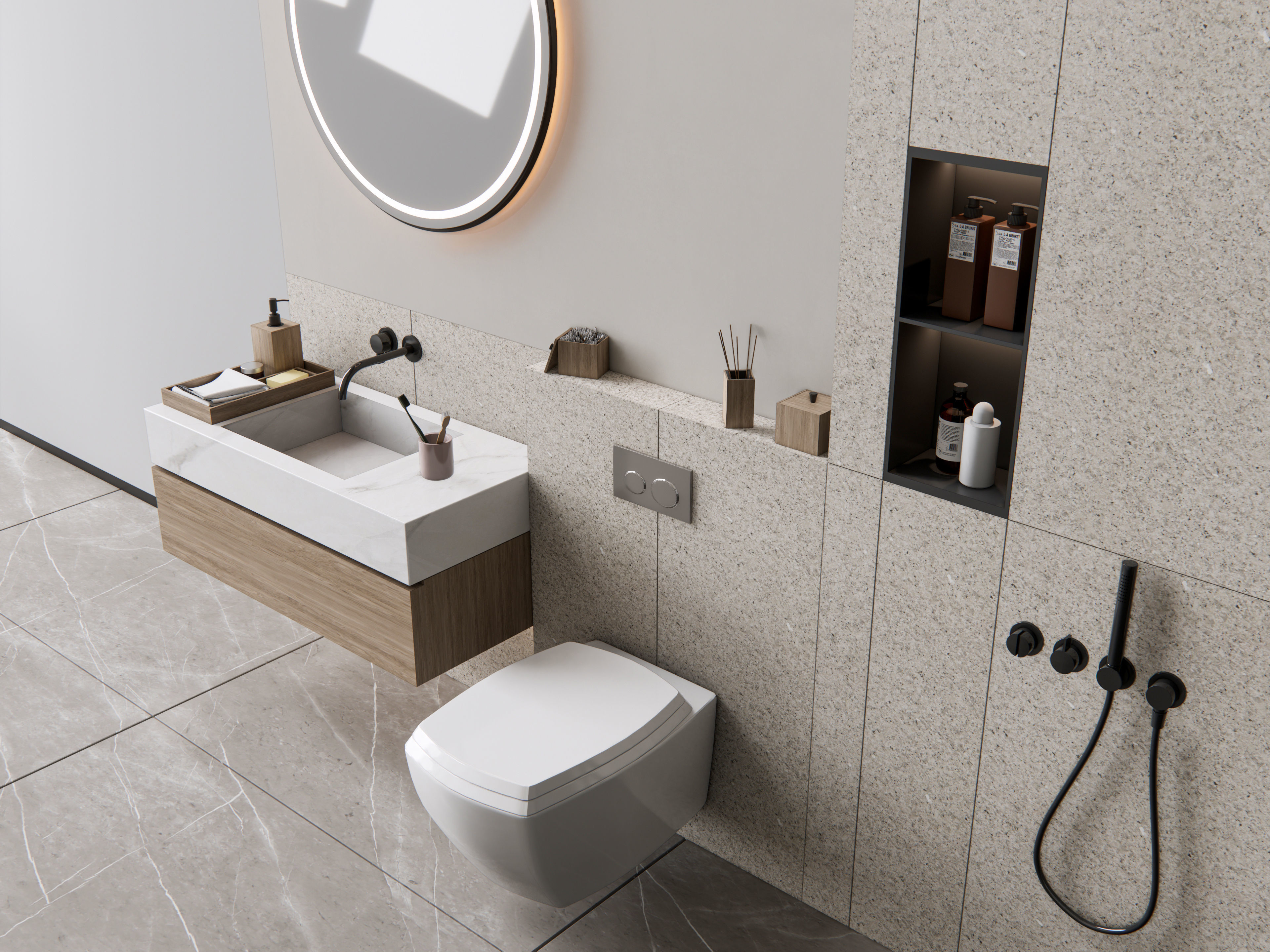 Vanity bathroom set 10 3D model_8