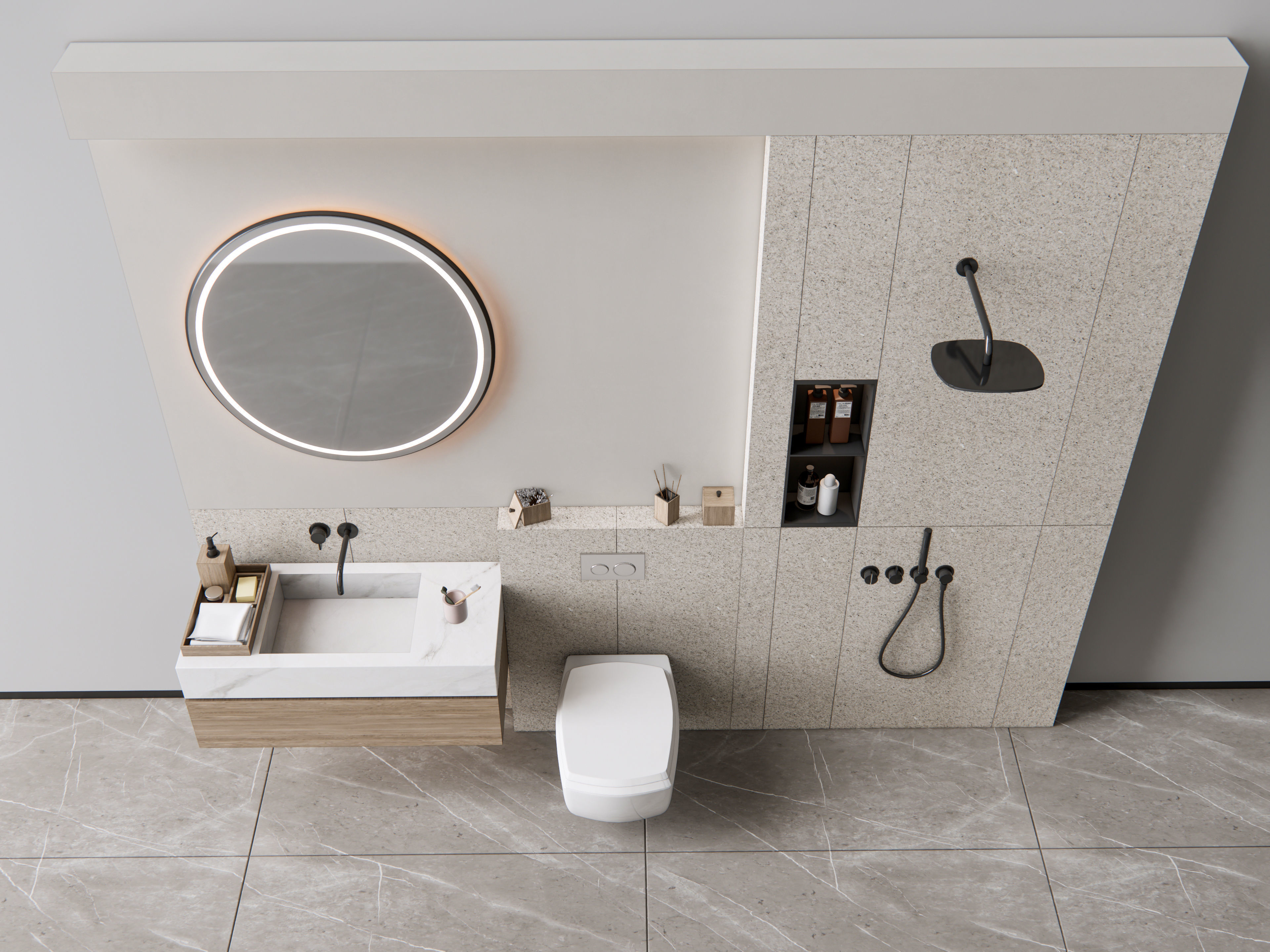 Vanity bathroom set 10 3D model_11