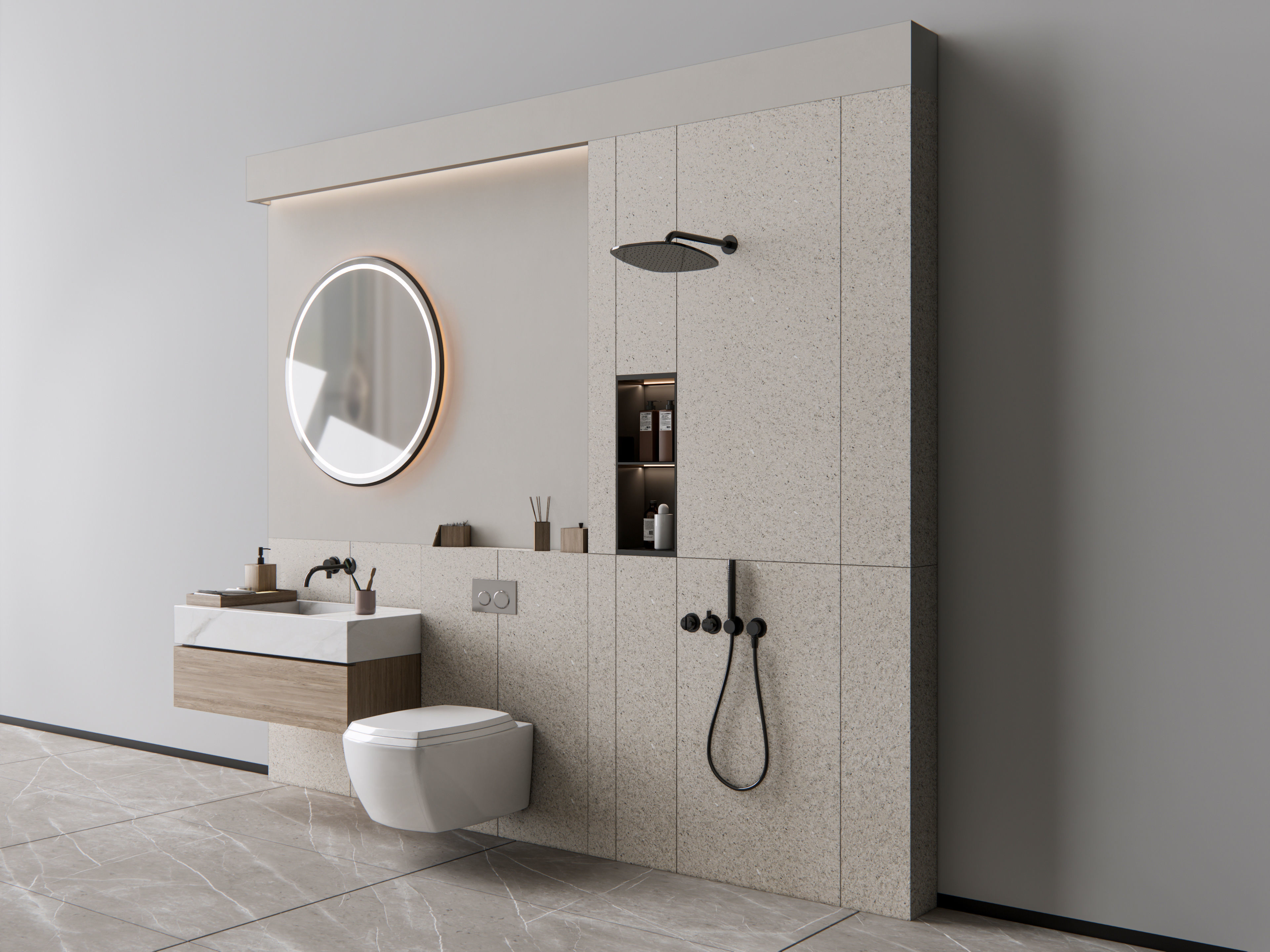 Vanity bathroom set 10 3D model_14