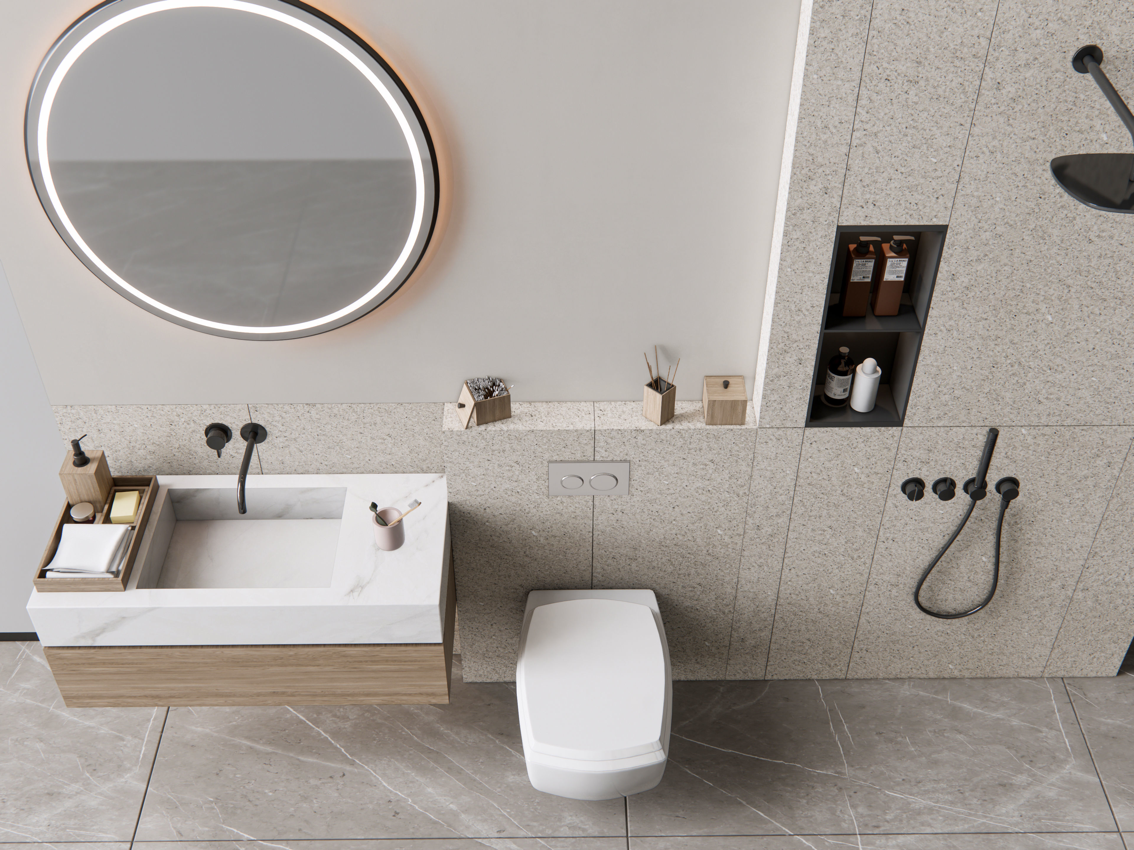 Vanity bathroom set 10 3D model_15