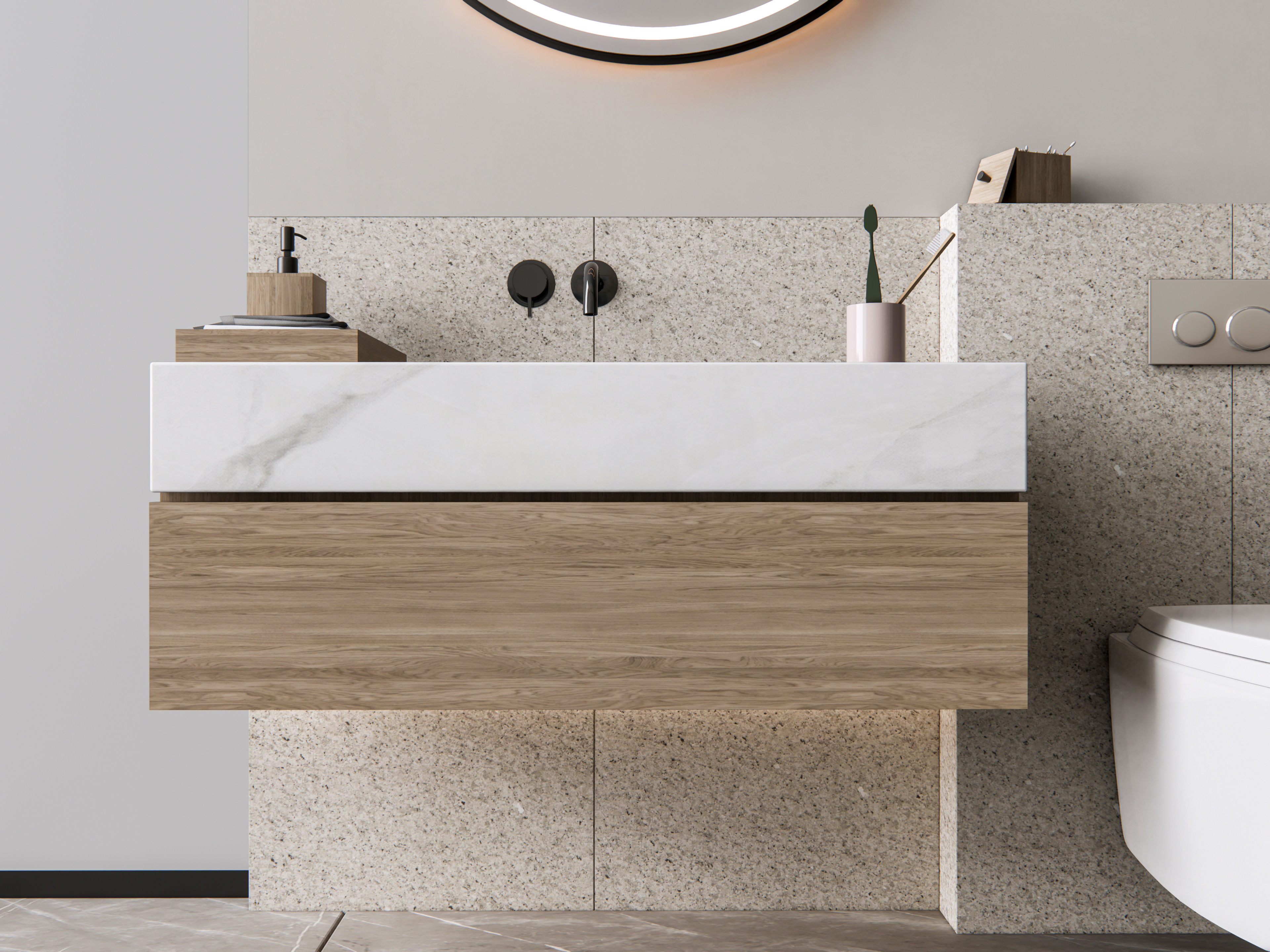 Vanity bathroom set 10 3D model_3