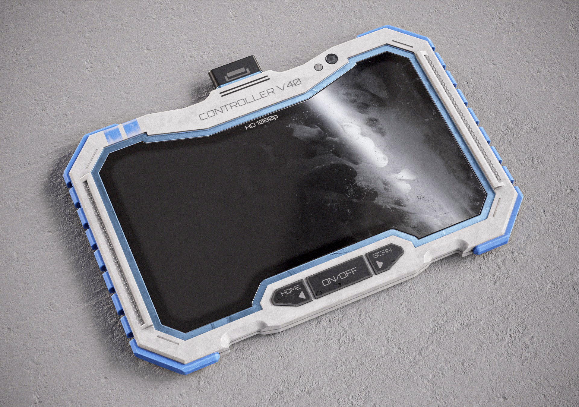 Sci-fi Military Controller V40 PBR Low-poly 3D model_3