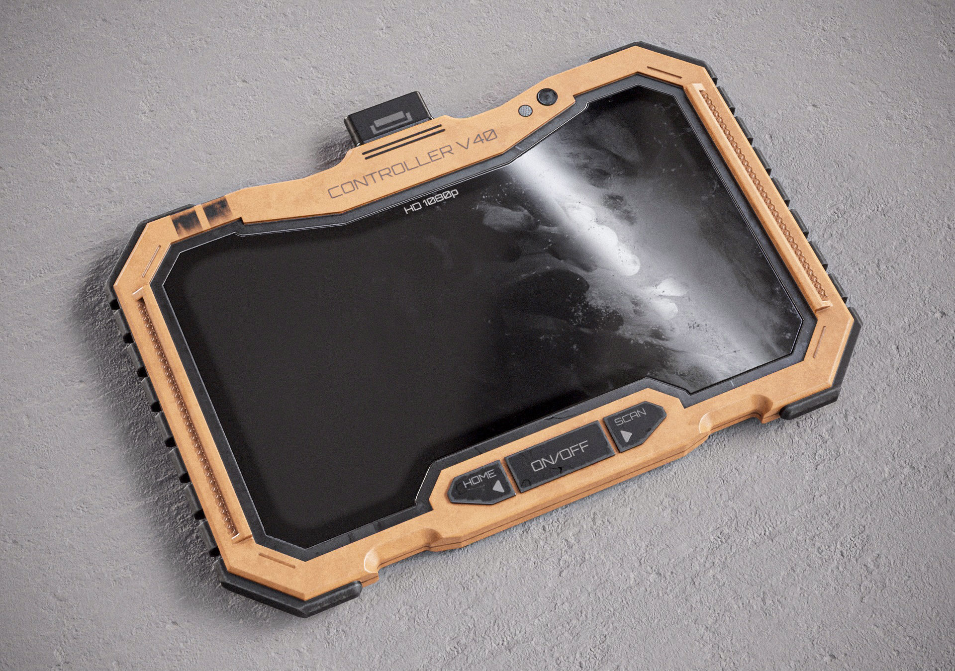 Sci-fi Military Controller V40 PBR Low-poly 3D model_4