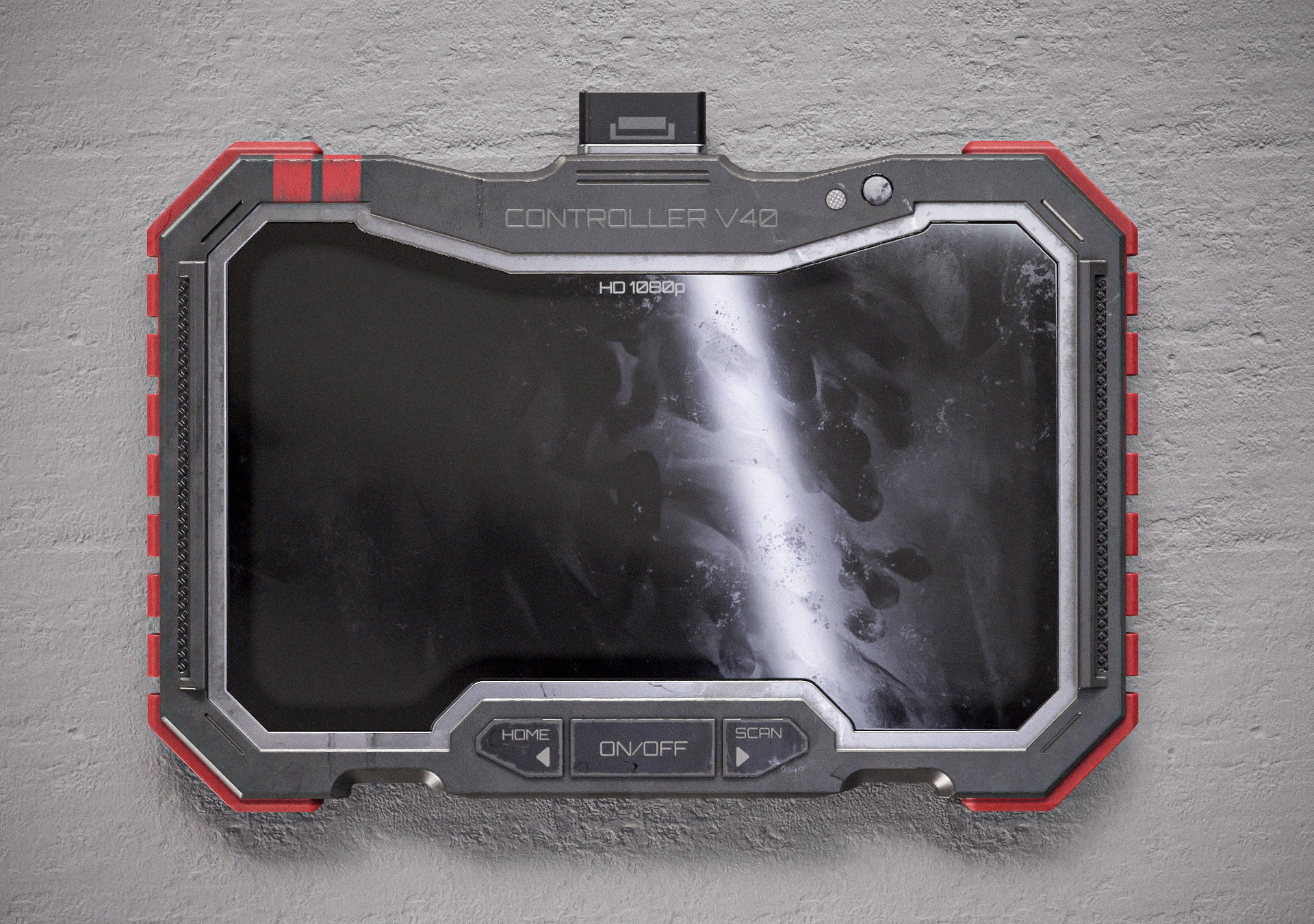 Sci-fi Military Controller V40 PBR Low-poly 3D model_6