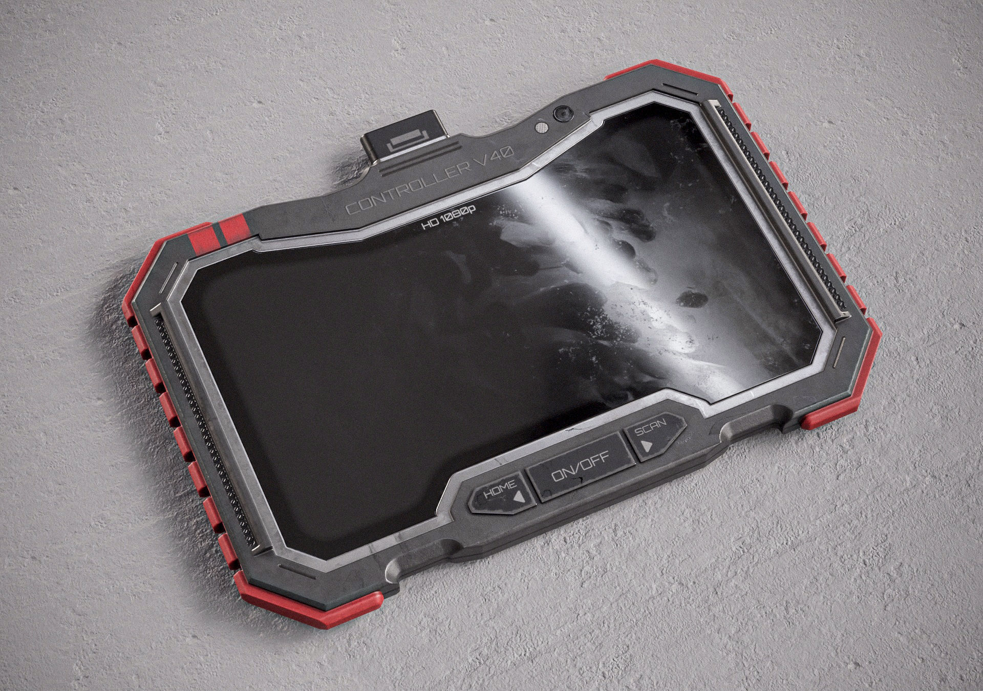 Sci-fi Military Controller V40 PBR Low-poly 3D model_2