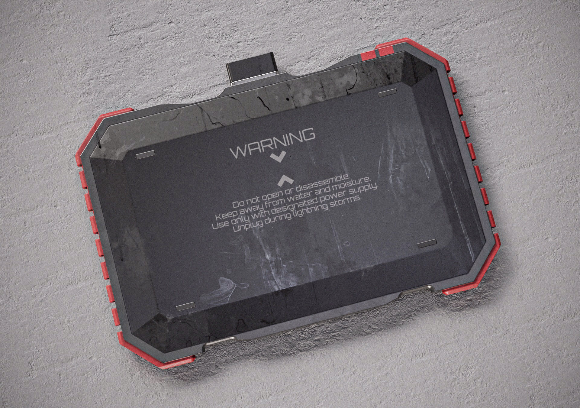 Sci-fi Military Controller V40 PBR Low-poly 3D model_12