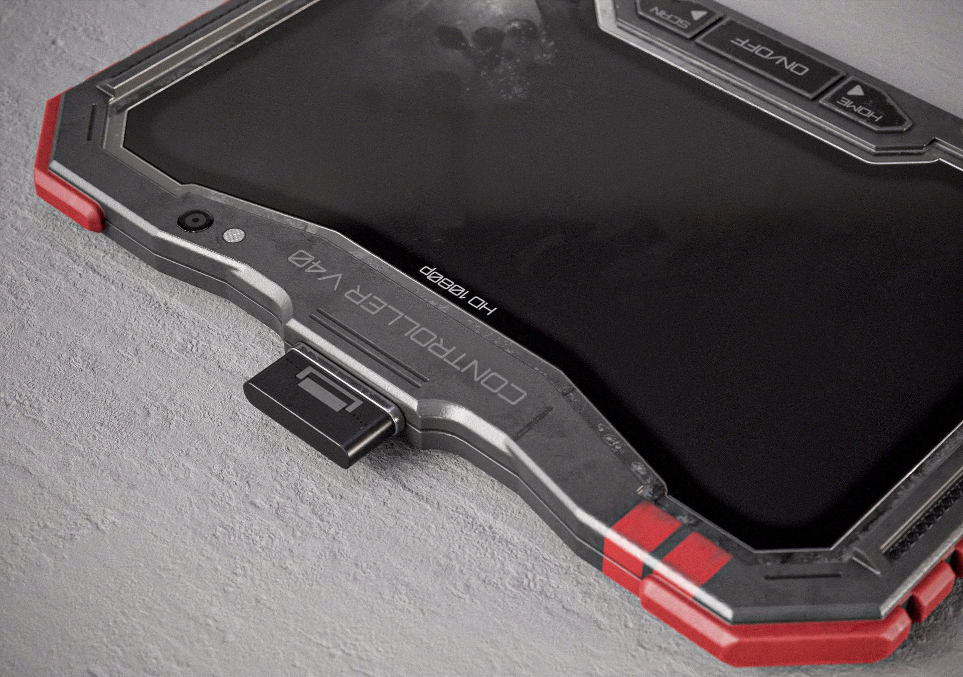 Sci-fi Military Controller V40 PBR Low-poly 3D model_7