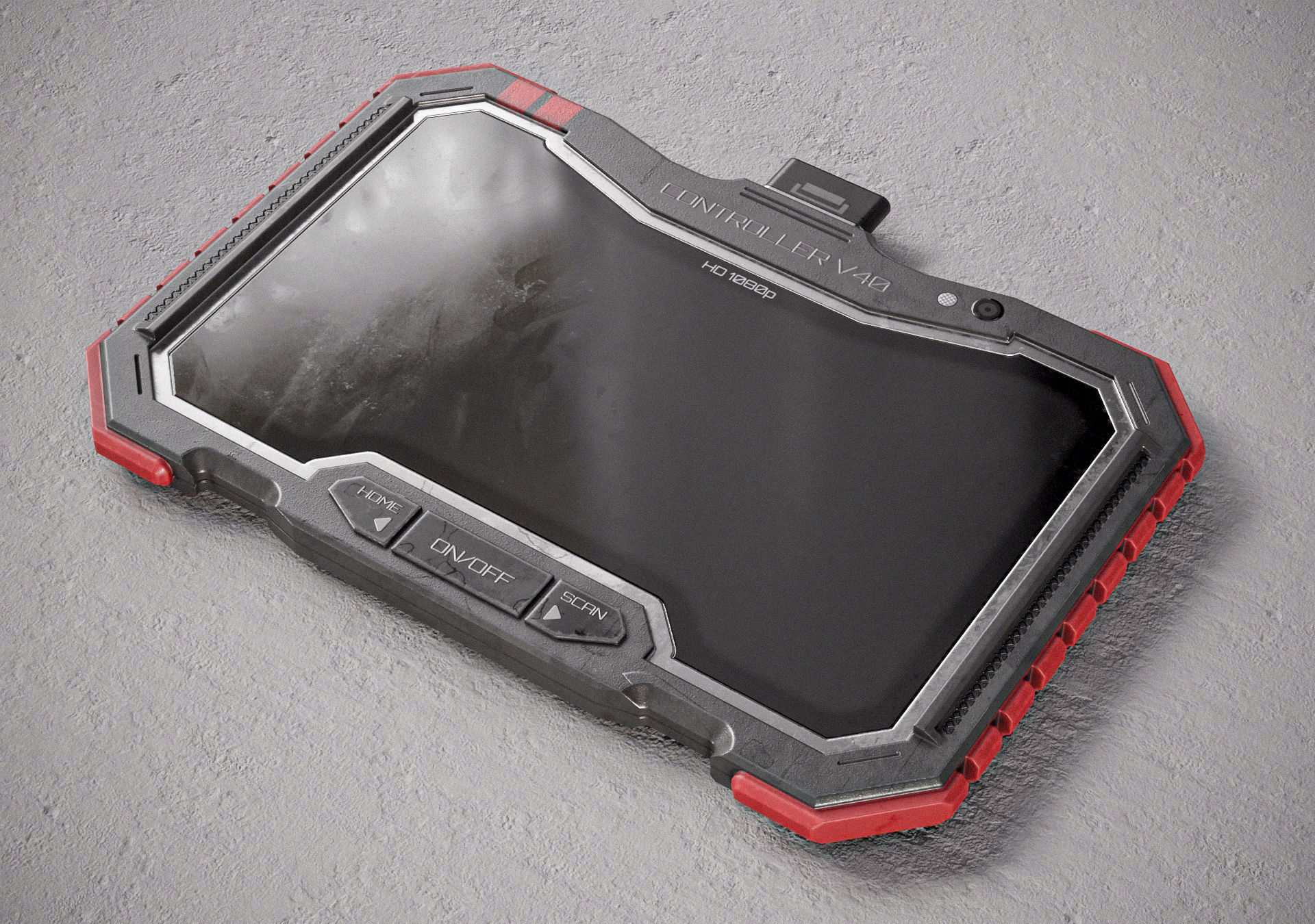 Sci-fi Military Controller V40 PBR Low-poly 3D model_5