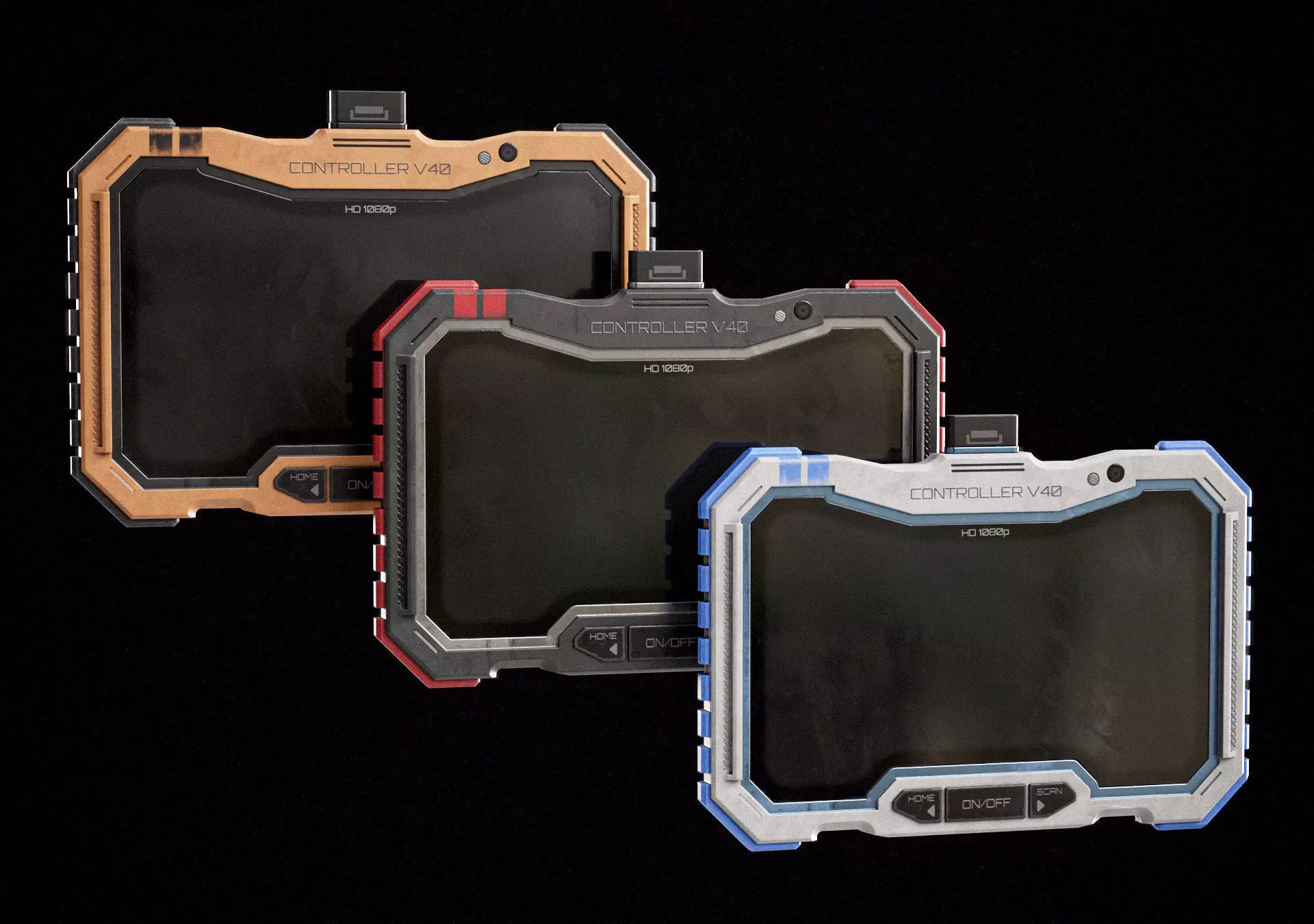 Sci-fi Military Controller V40 PBR Low-poly 3D model_0