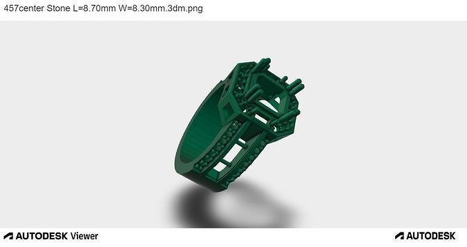 Men Ring With Asscher Cut Center Stone 3D print model