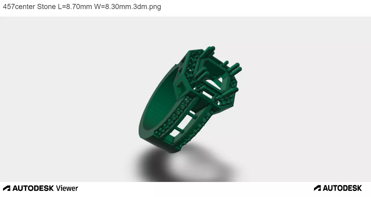 Men Ring With Asscher Cut Center Stone 3D print model