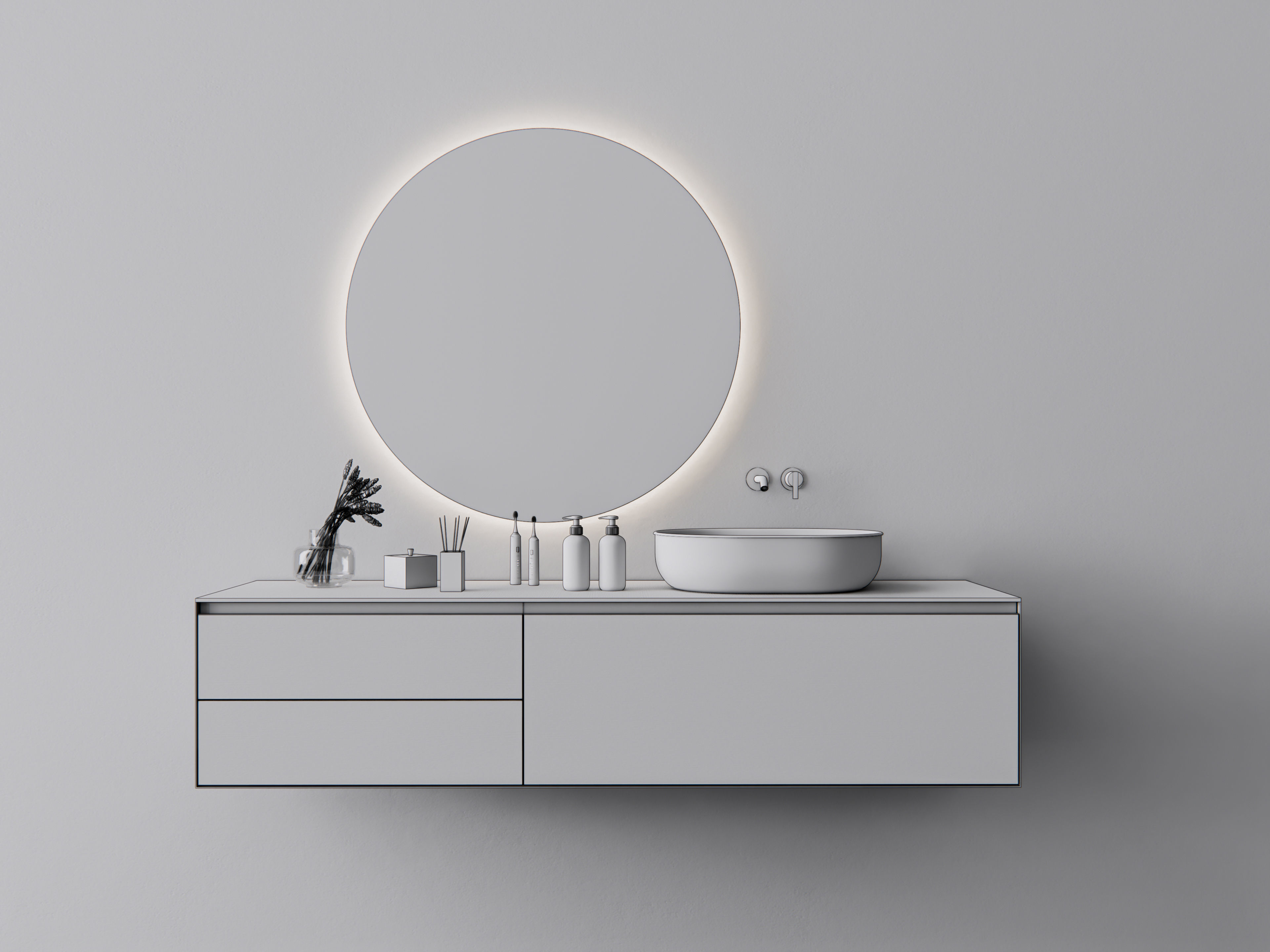 Vanity bathroom set 11 3D model_13