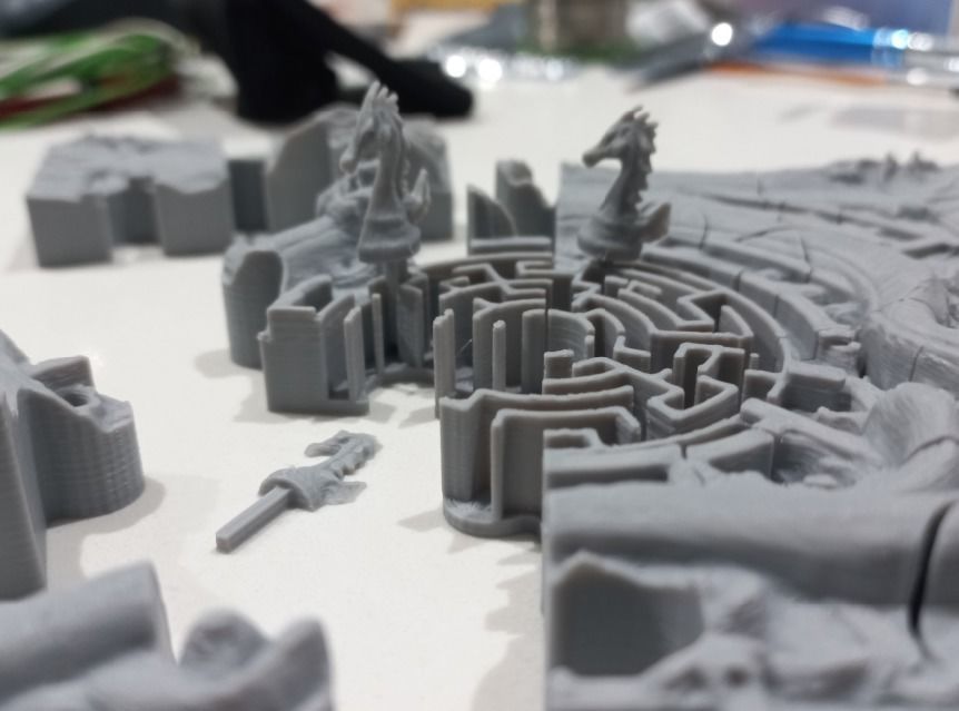 The Multiplayer Great Dragon Maze Puzzle x3 3D print model_1