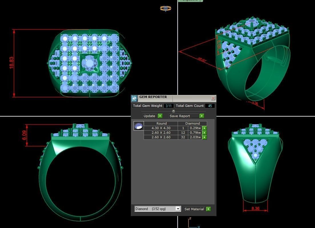 Man Ring Cad MR 5 3D print model_1