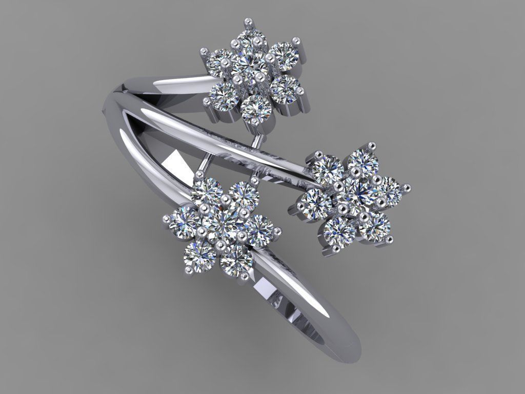 Gold ring 3D print model_4