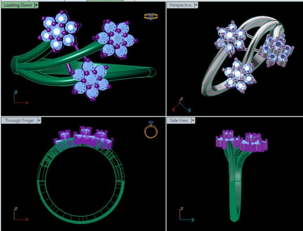Gold ring 3D print model_8