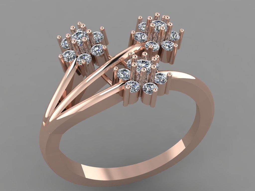 Gold ring 3D print model_1