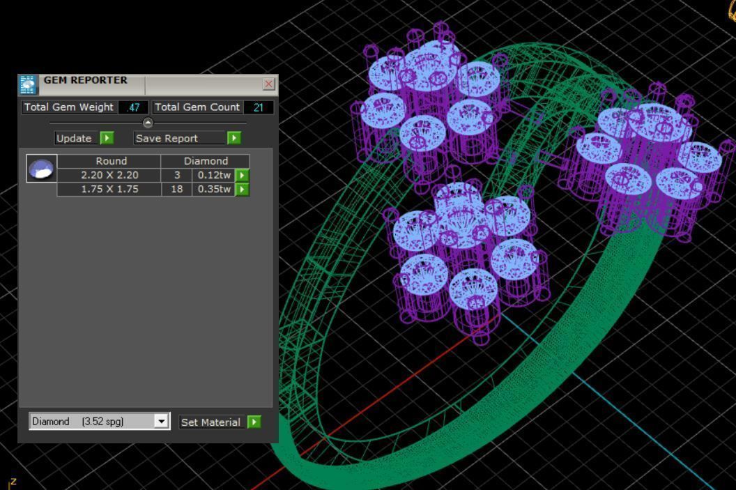 Gold ring 3D print model_3
