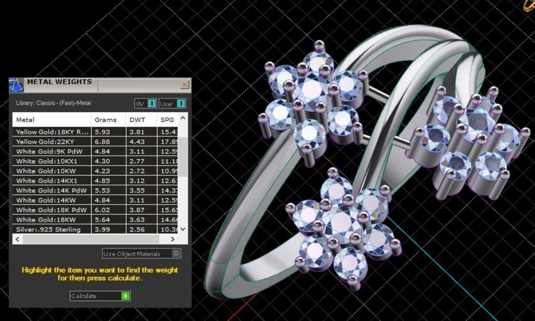 Gold ring 3D print model_9