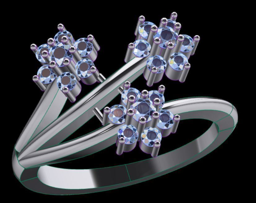 Gold ring 3D print model_6