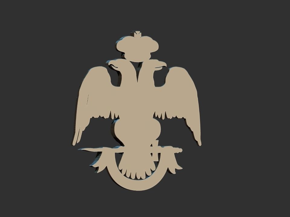 Double Head Eagle - Aguia Bicefala 3D print model_6