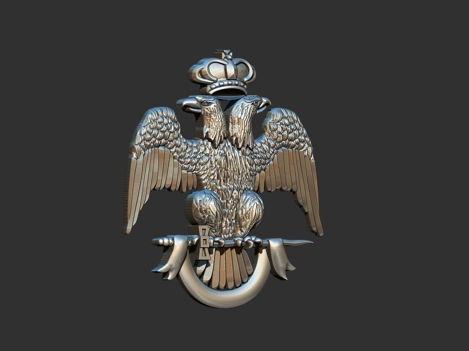 Double Head Eagle - Aguia Bicefala 3D print model_1