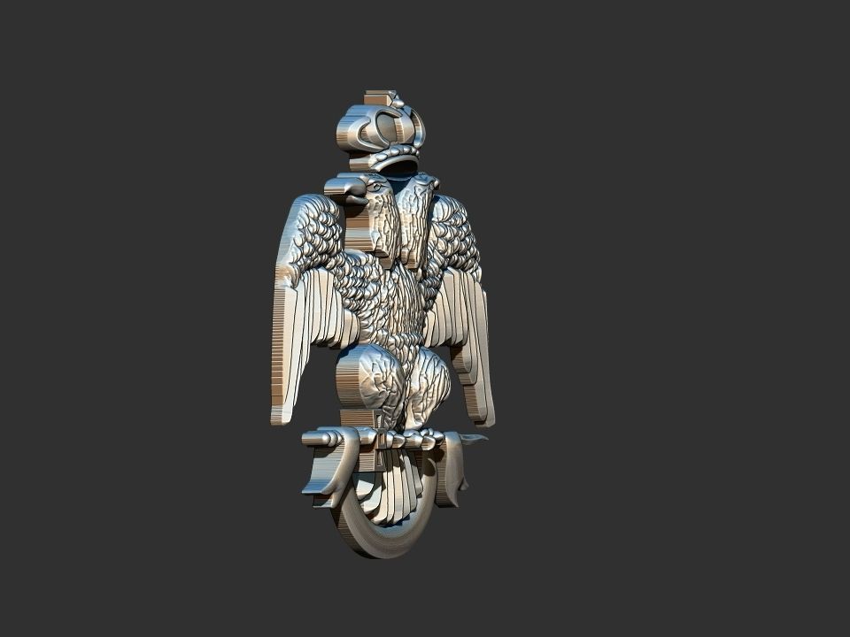 Double Head Eagle - Aguia Bicefala 3D print model_2