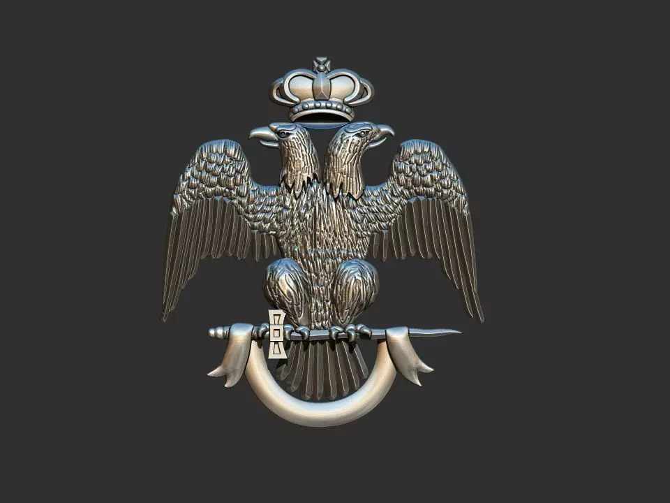 Double Head Eagle - Aguia Bicefala 3D print model_0