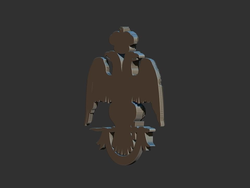 Double Head Eagle - Aguia Bicefala 3D print model_5