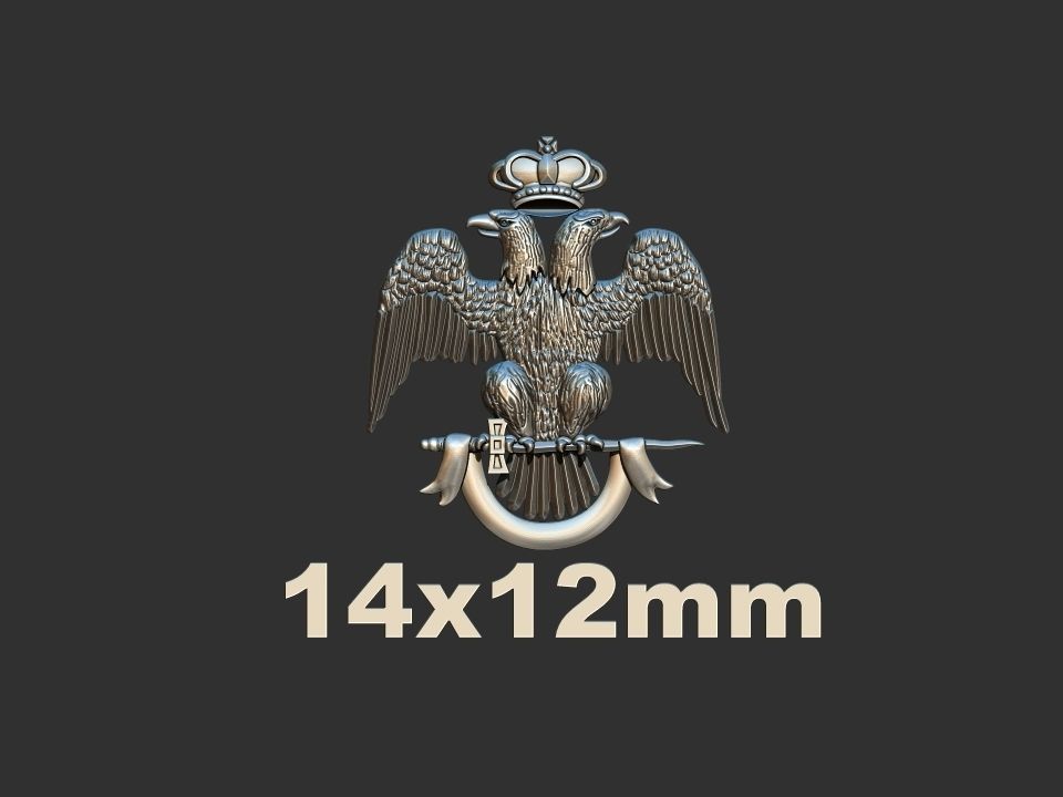 Double Head Eagle - Aguia Bicefala 3D print model_3