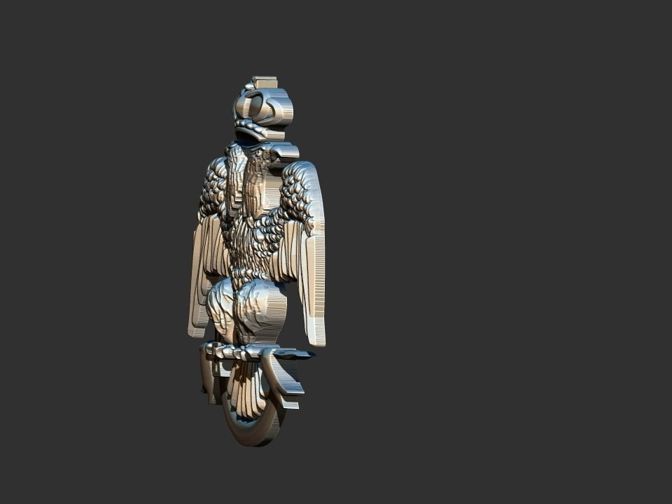Double Head Eagle - Aguia Bicefala 3D print model_8