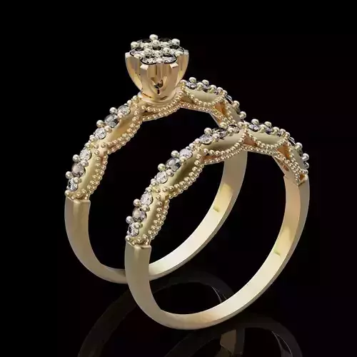 Lux ring silver gold sterling printable jewelry 3D model