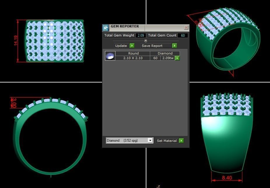 Man Ring Cad MR 32 3D print model_1