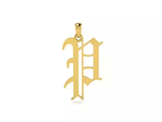 Olde English Pendant Letter P