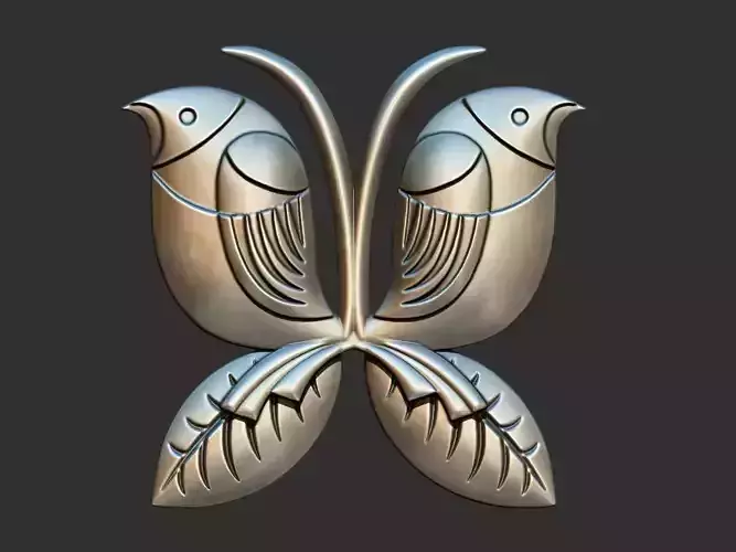 Birds Butterfly Pendant  3D print model