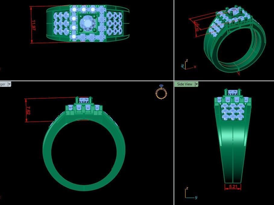 Man Ring Cad MR 22 3D print model_1