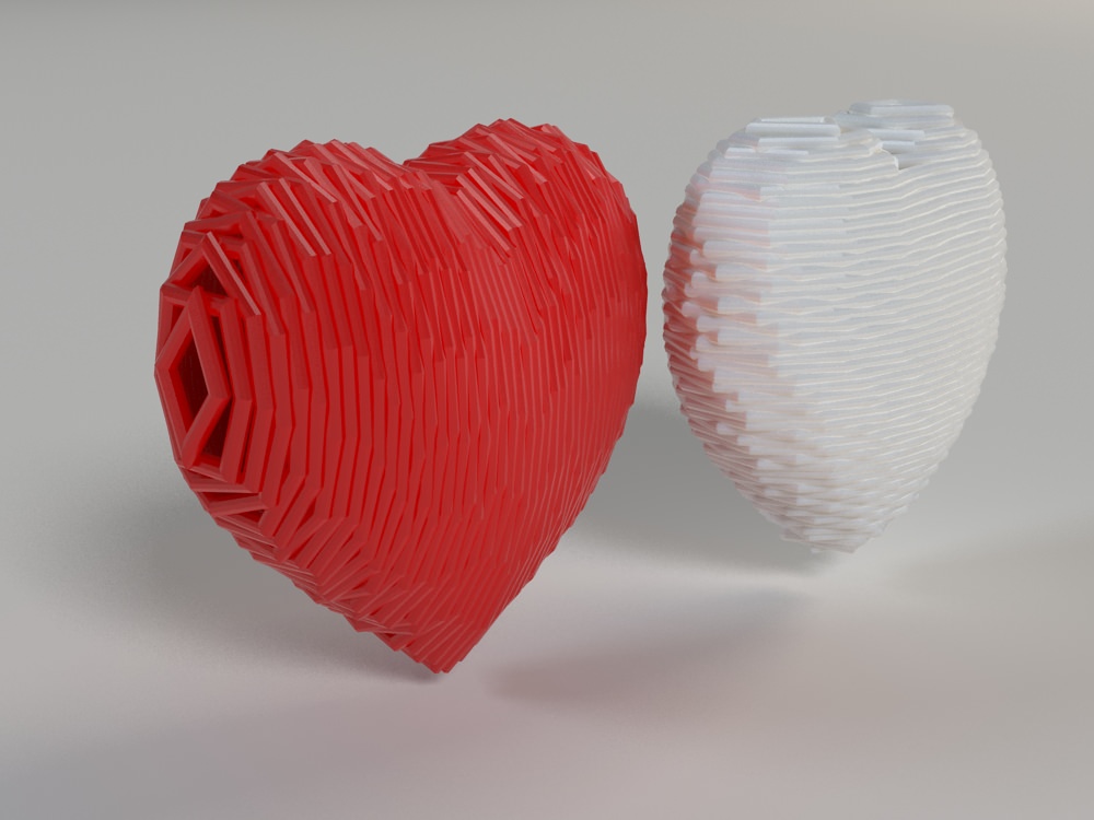 Heart Shapes 3D Model 3D printable MAX OBJ FBX STL MTL | CGTrader.com