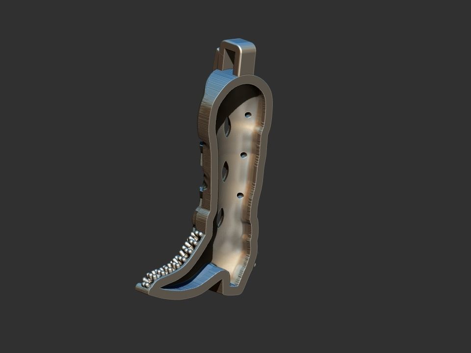 Cowboy Boot Pendant - Bota 3D print model_8