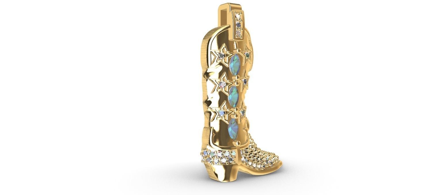 Cowboy Boot Pendant - Bota 3D print model_2