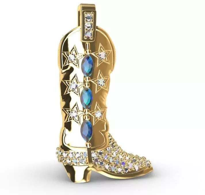 Cowboy Boot Pendant - Bota 3D print model_0
