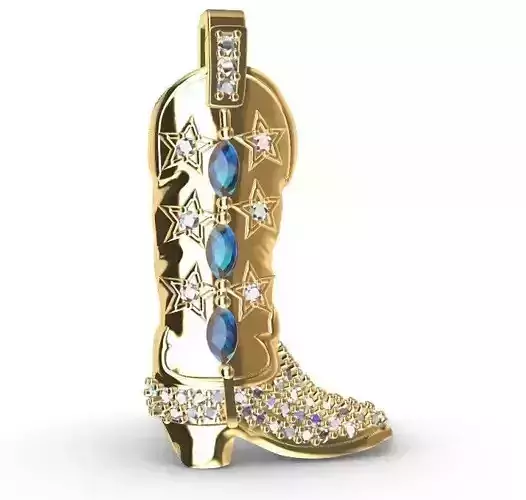 Cowboy Boot Pendant - Bota