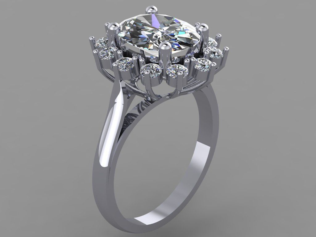 Gold ring 3D print model_2