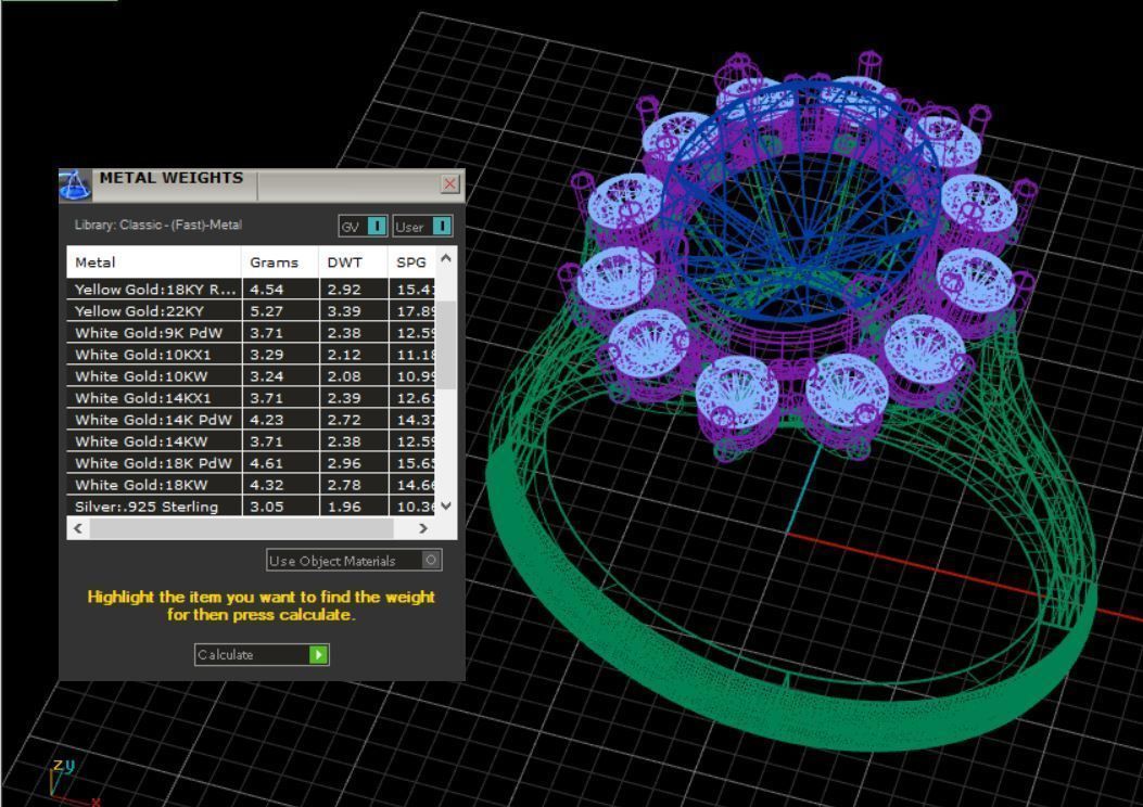Gold ring 3D print model_8