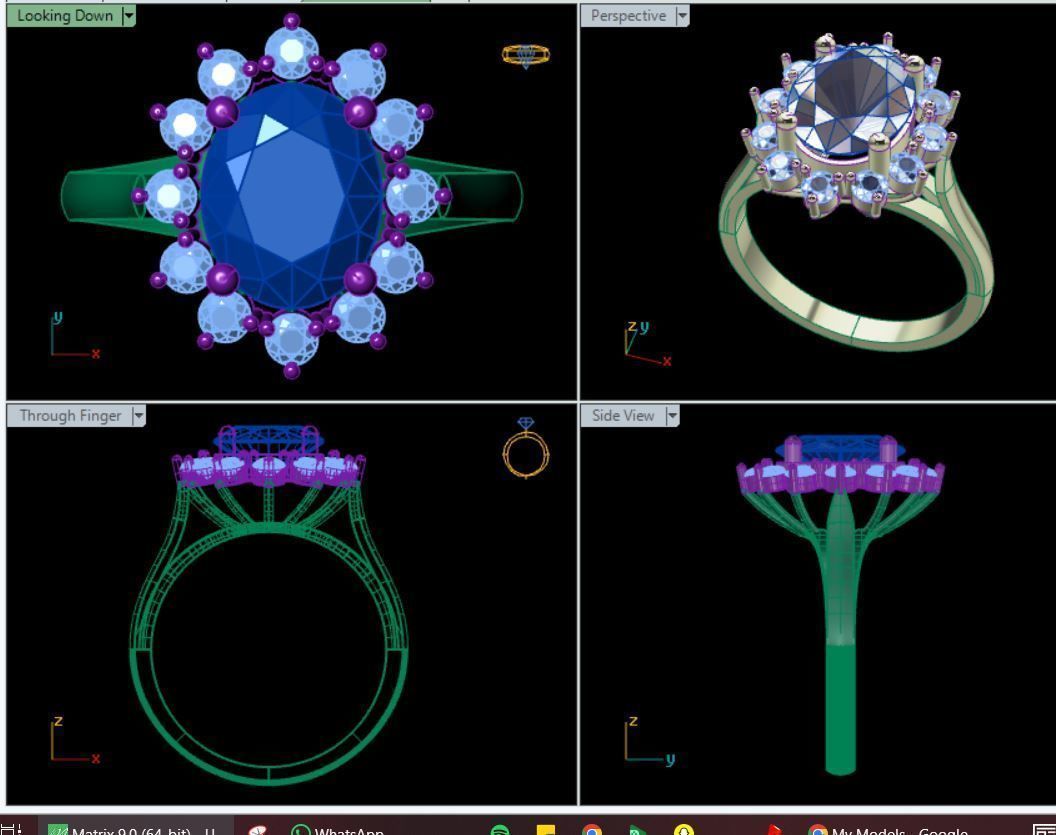 Gold ring 3D print model_3