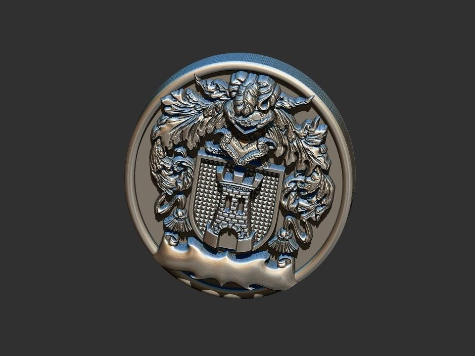 Coat of Arms Tower Crest 3D print model_8
