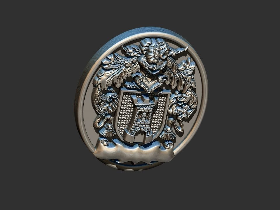 Coat of Arms Tower Crest 3D print model_10
