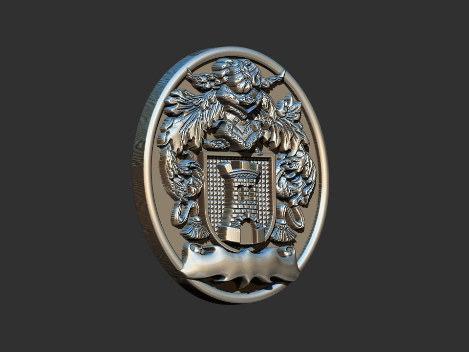 Coat of Arms Tower Crest 3D print model_1
