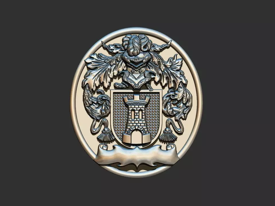 Coat of Arms Tower Crest 3D print model_0