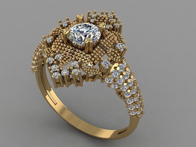 Gold ring 3D print model
